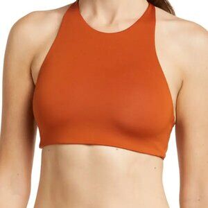 Brand High-Neck Orange Bikini Top